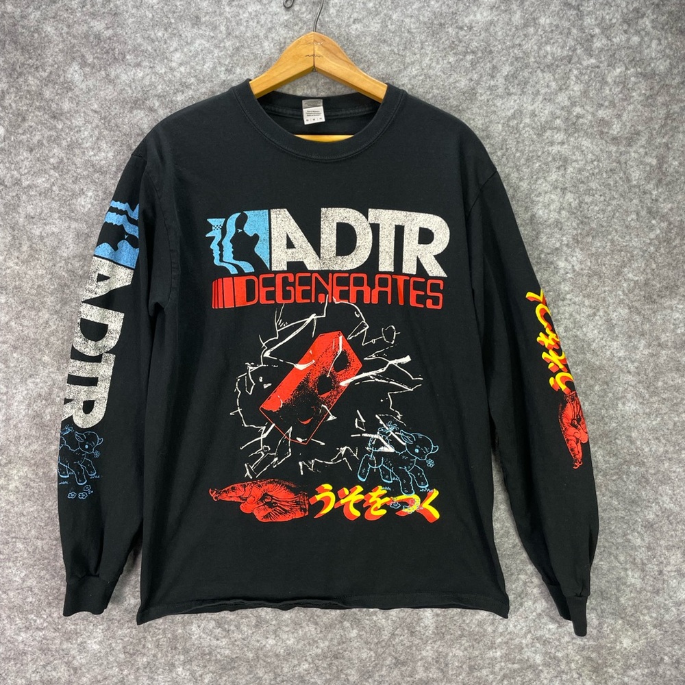 ADTR Degenerates Tour Shirt Mens Medium Black Long Sleeve Band Graphic Tee
